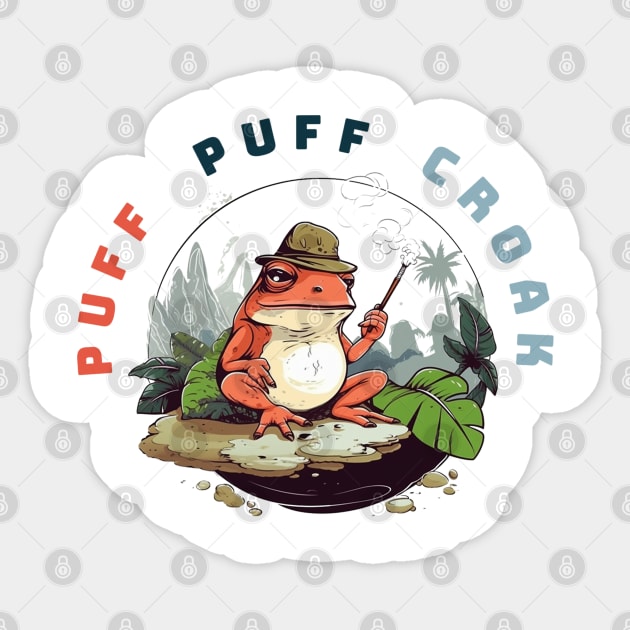 Puff Puff Croak Sticker by apsi